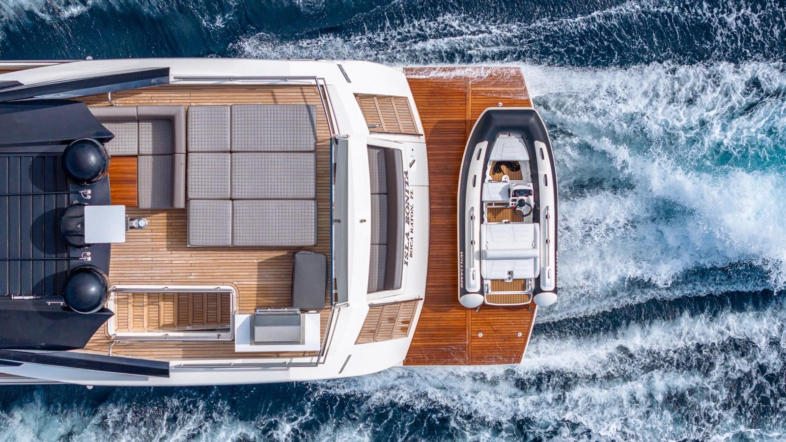 a boat on the water aboard ISLA BONITA Yacht for Sale