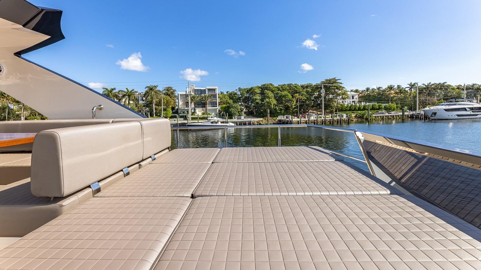 a dock with a boat in the water aboard ISLA BONITA Yacht for Sale