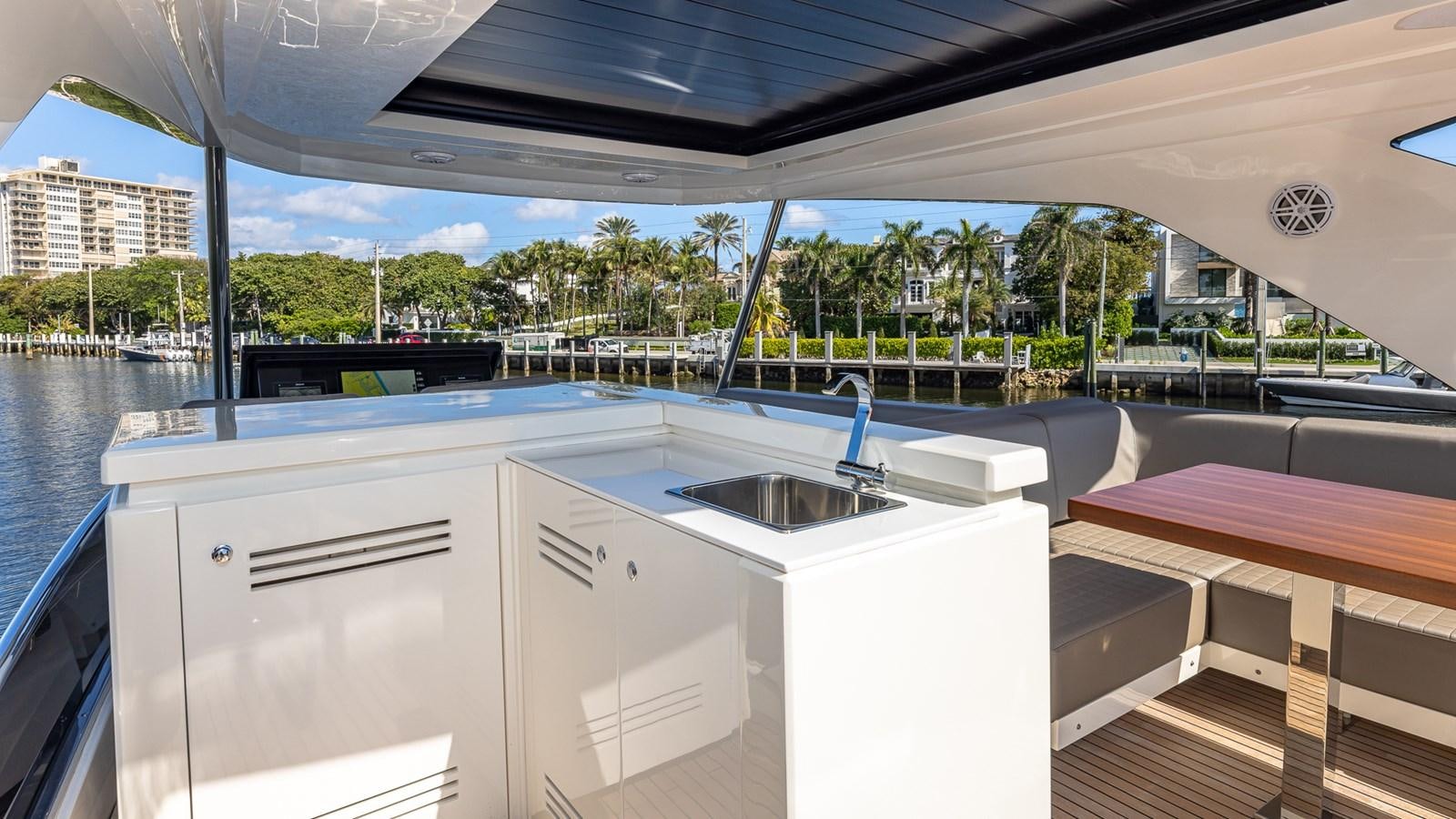 a boat on the water aboard ISLA BONITA Yacht for Sale