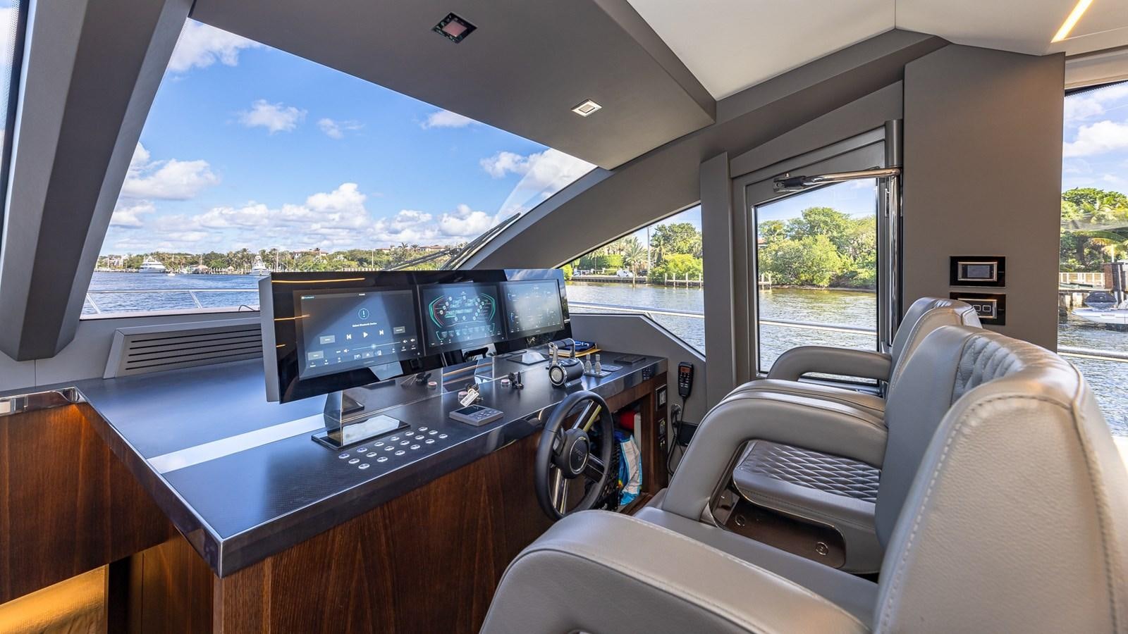 inside of a car aboard ISLA BONITA Yacht for Sale