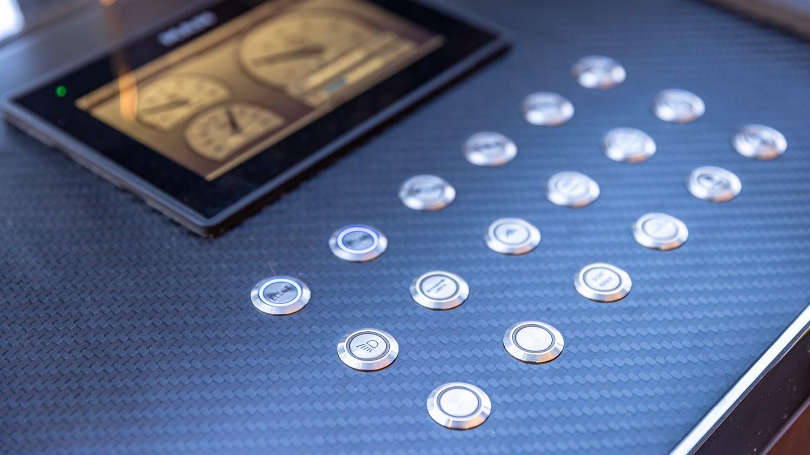 a close-up of a credit card aboard ISLA BONITA Yacht for Sale