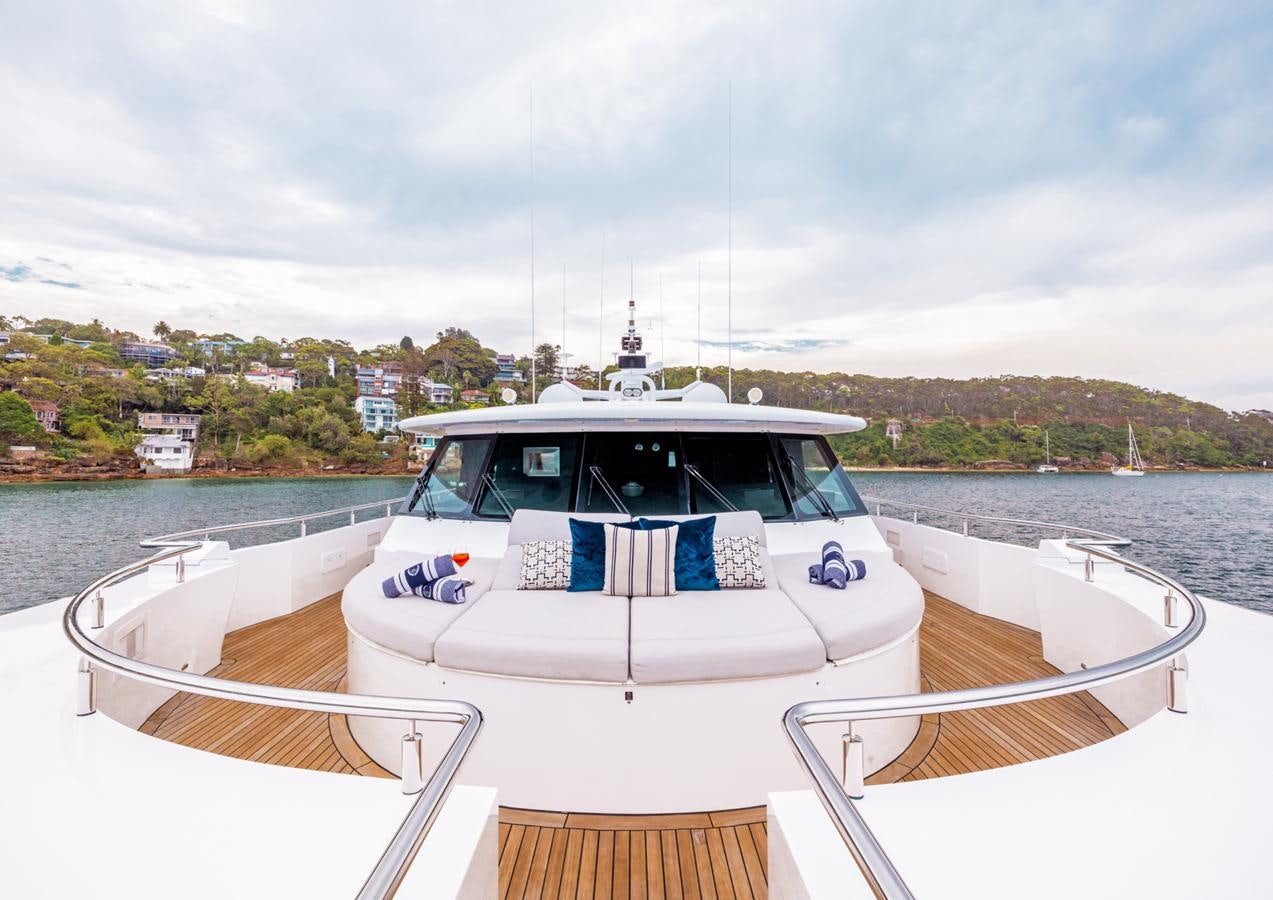 a boat on the water aboard EVOLUTION 1 Yacht for Sale