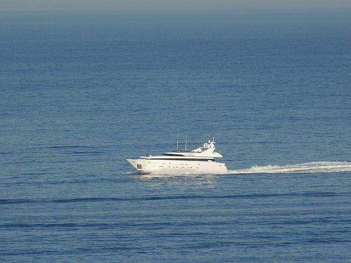 a boat on the water aboard REGINA K Yacht for Charter