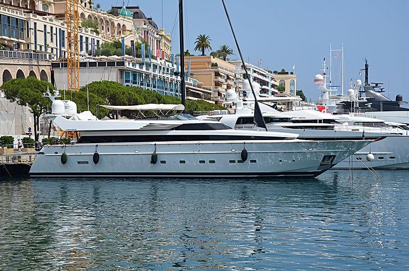 a white yacht in the water aboard LUNASEA Yacht for Charter