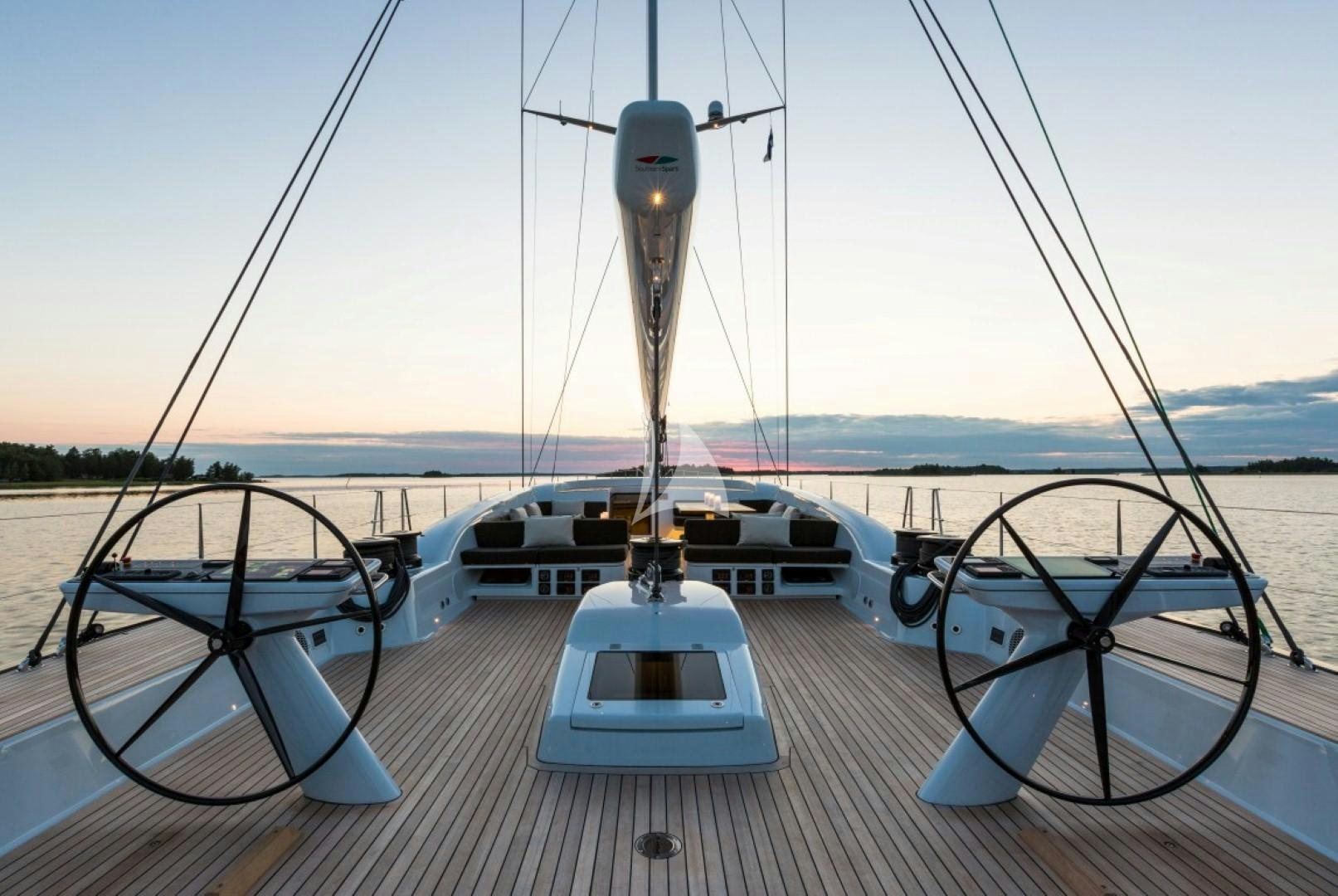 a boat on the water aboard INUKSHUK Yacht for Charter