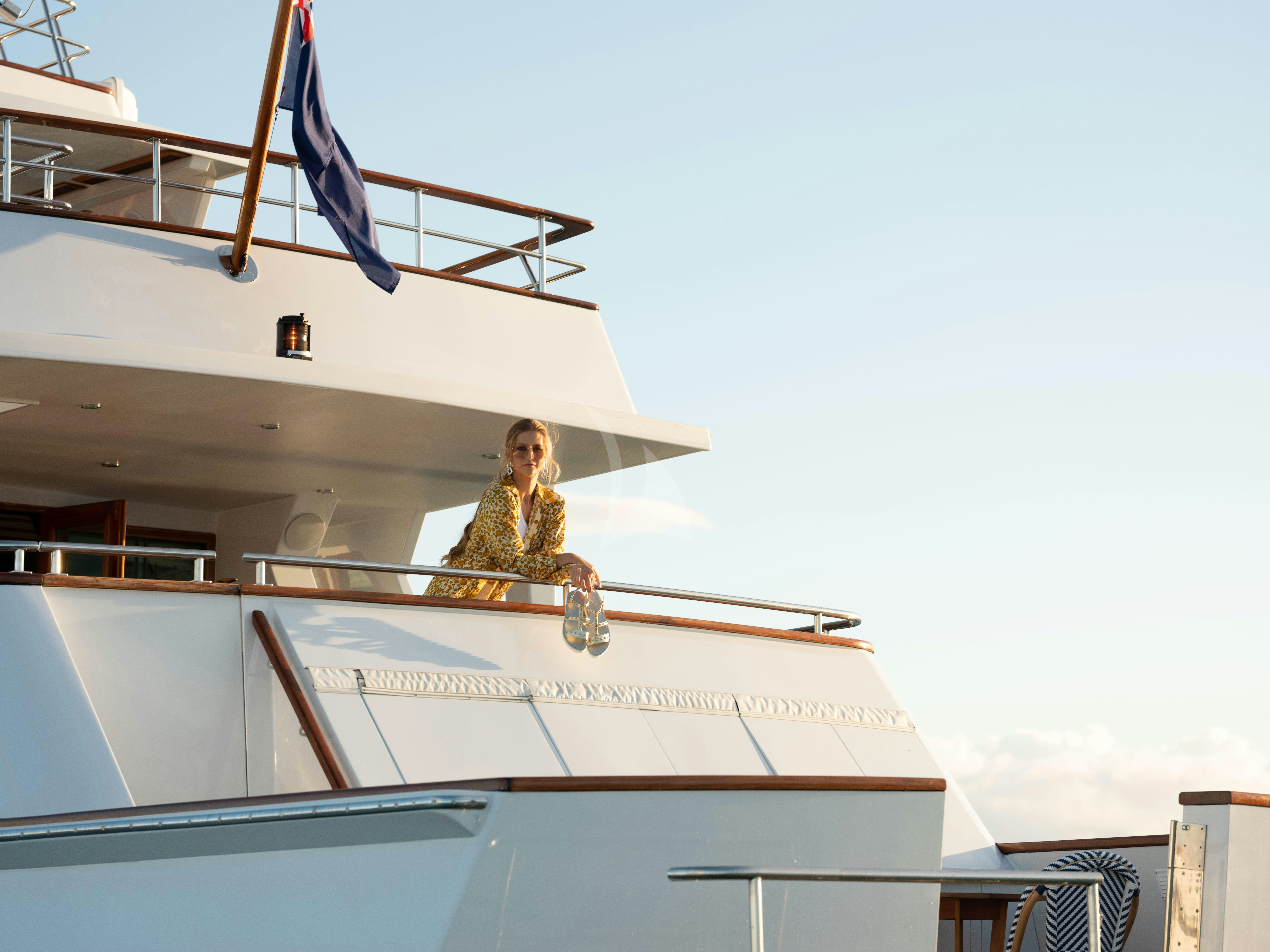 a statue on a building aboard SEA BREEZE III Yacht for Charter