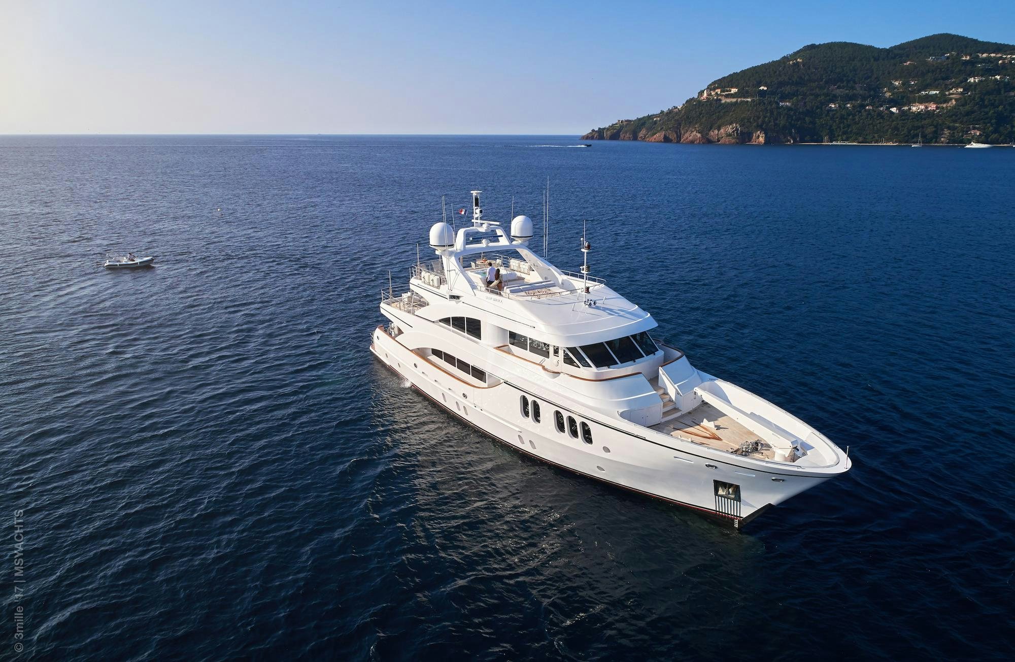 a boat in the water aboard SEA SHELL Yacht for Charter