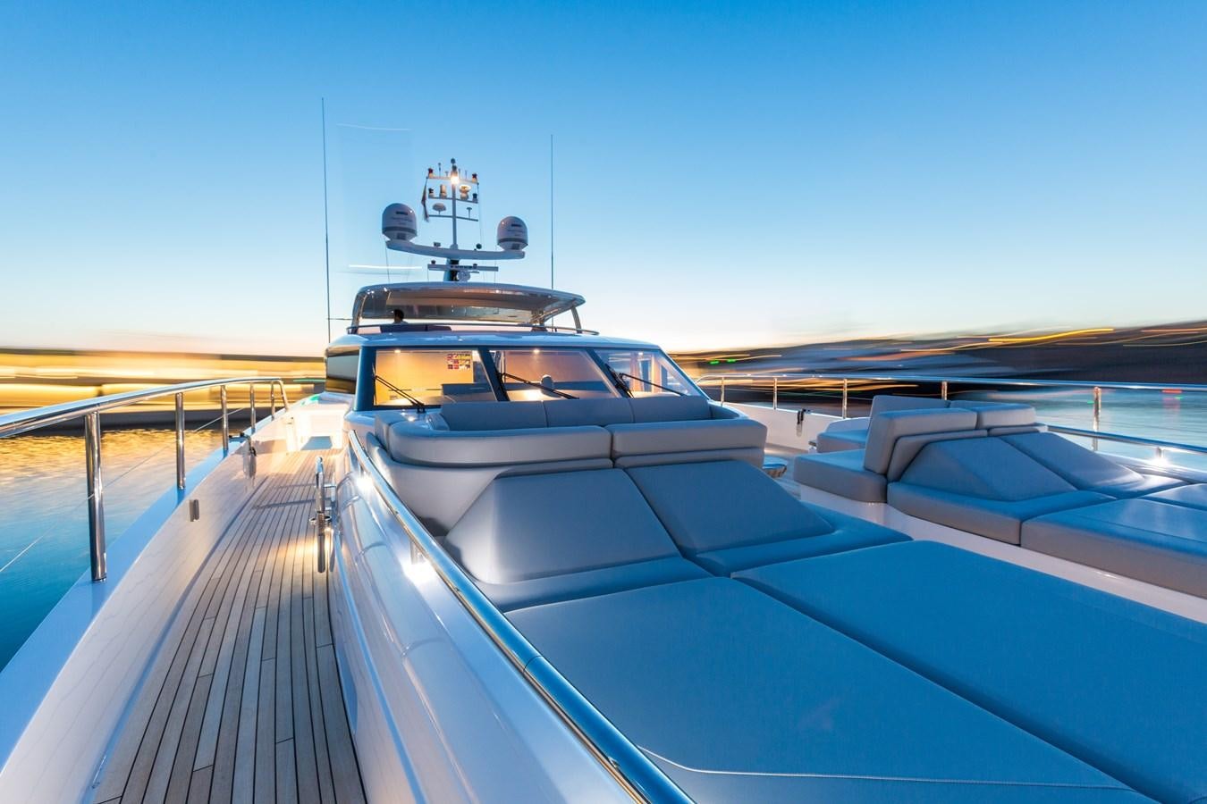 a car on a dock aboard MINOR FAMILY AFFAIR Yacht for Charter
