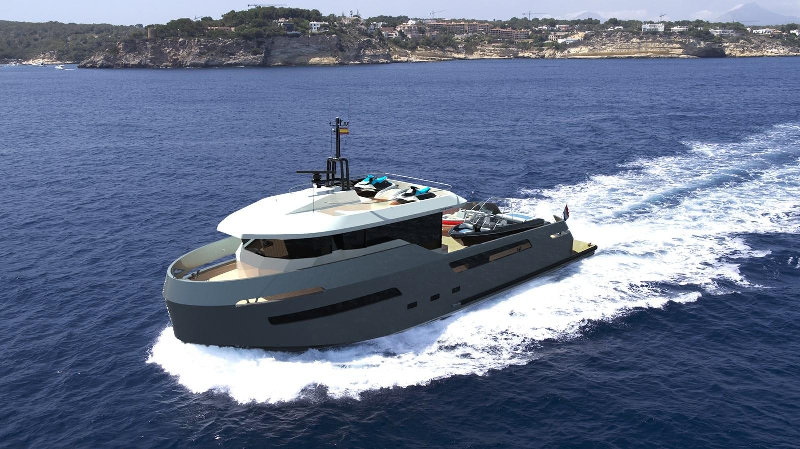 a boat on the water aboard CROSSOVER 27M Yacht for Sale