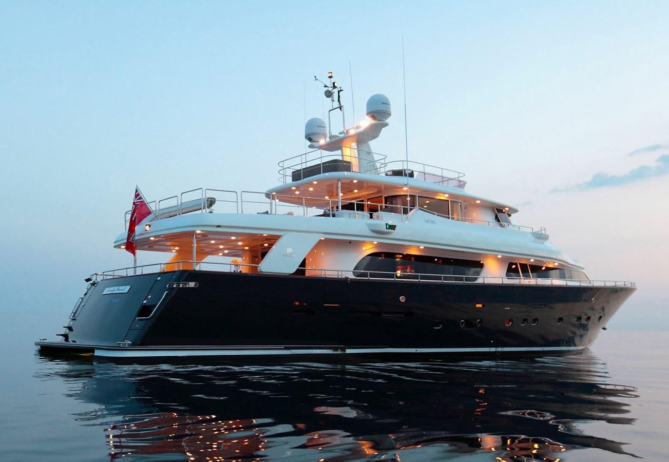 a large boat on the water aboard LADY SOUL Yacht for Charter