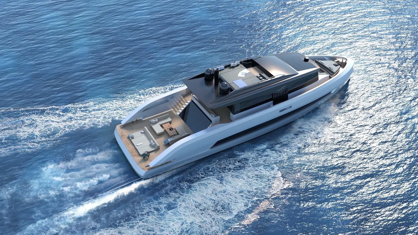 a high angle view of a boat aboard MANDA  S09 Yacht for Sale